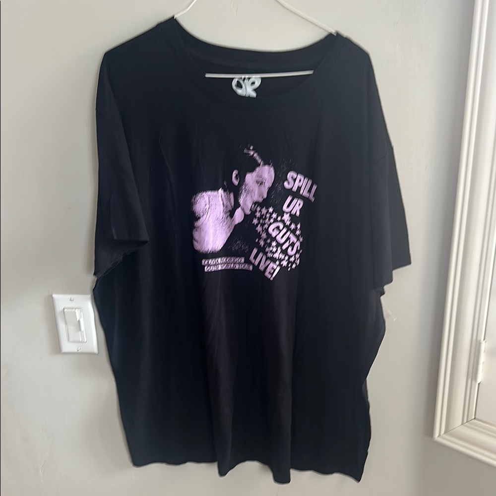 Olivia Rodrigo Black T-Shirt with Bold Graphic